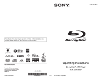 Sony BDP-S370 - Owners Manual 